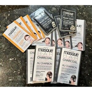 Masque Bar Face Sheet Mask Exfoliating Pads Peel Off Black Gold Lot of 24 #5